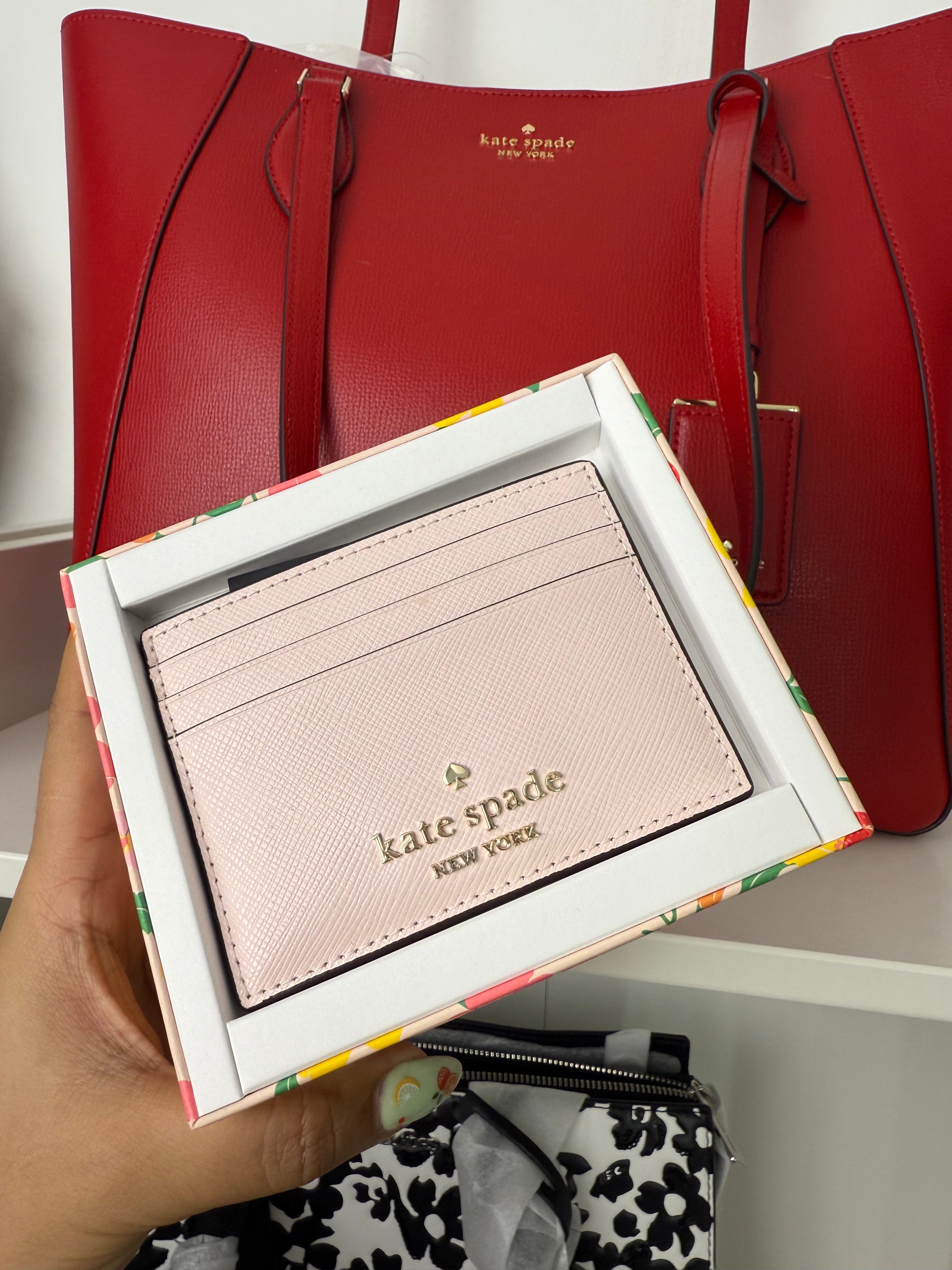 Tarjetero Kate Spade Rosado - imagen 1