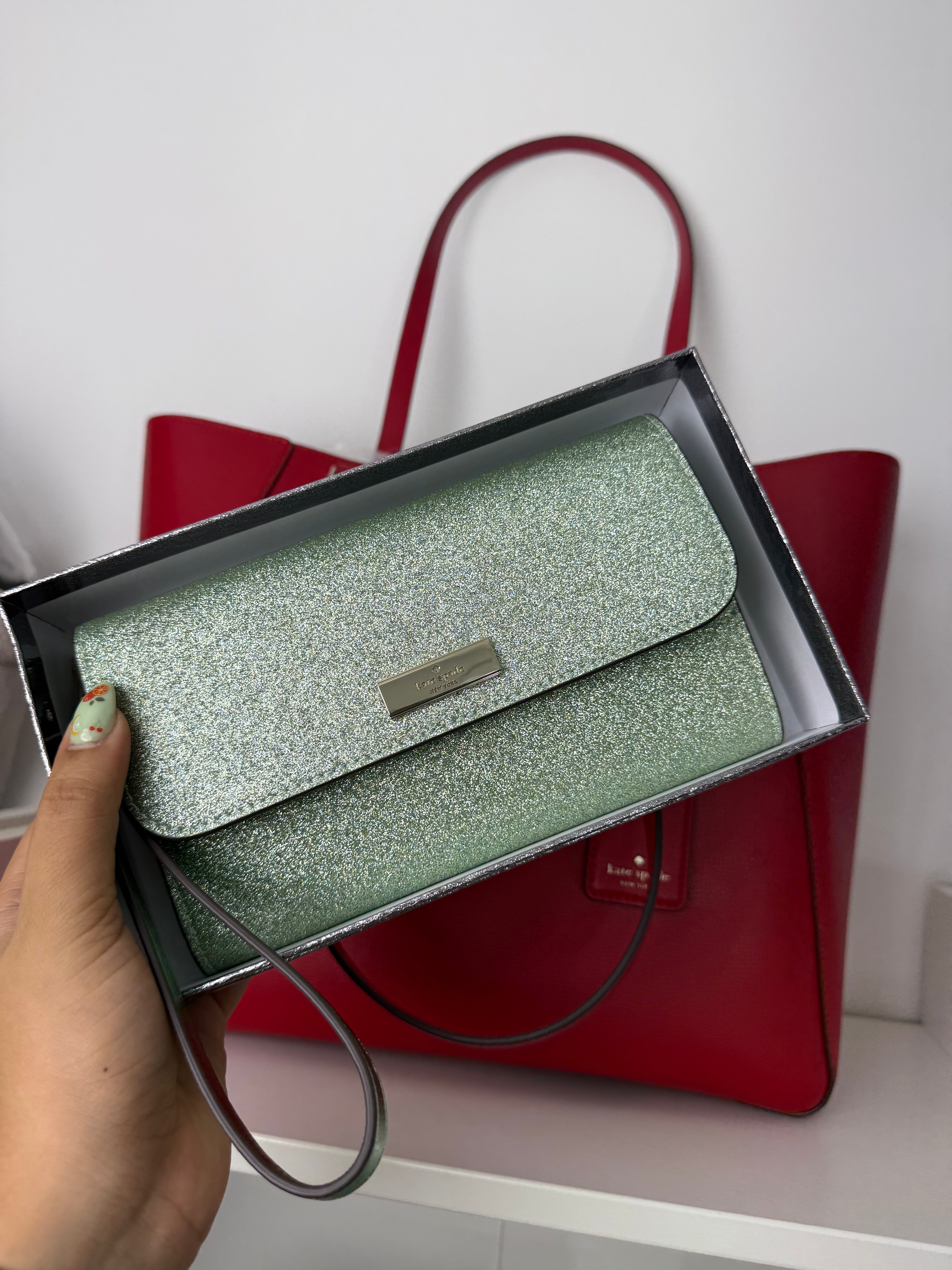 Wallet Kate Spade Verde Escarchado - imagen 1