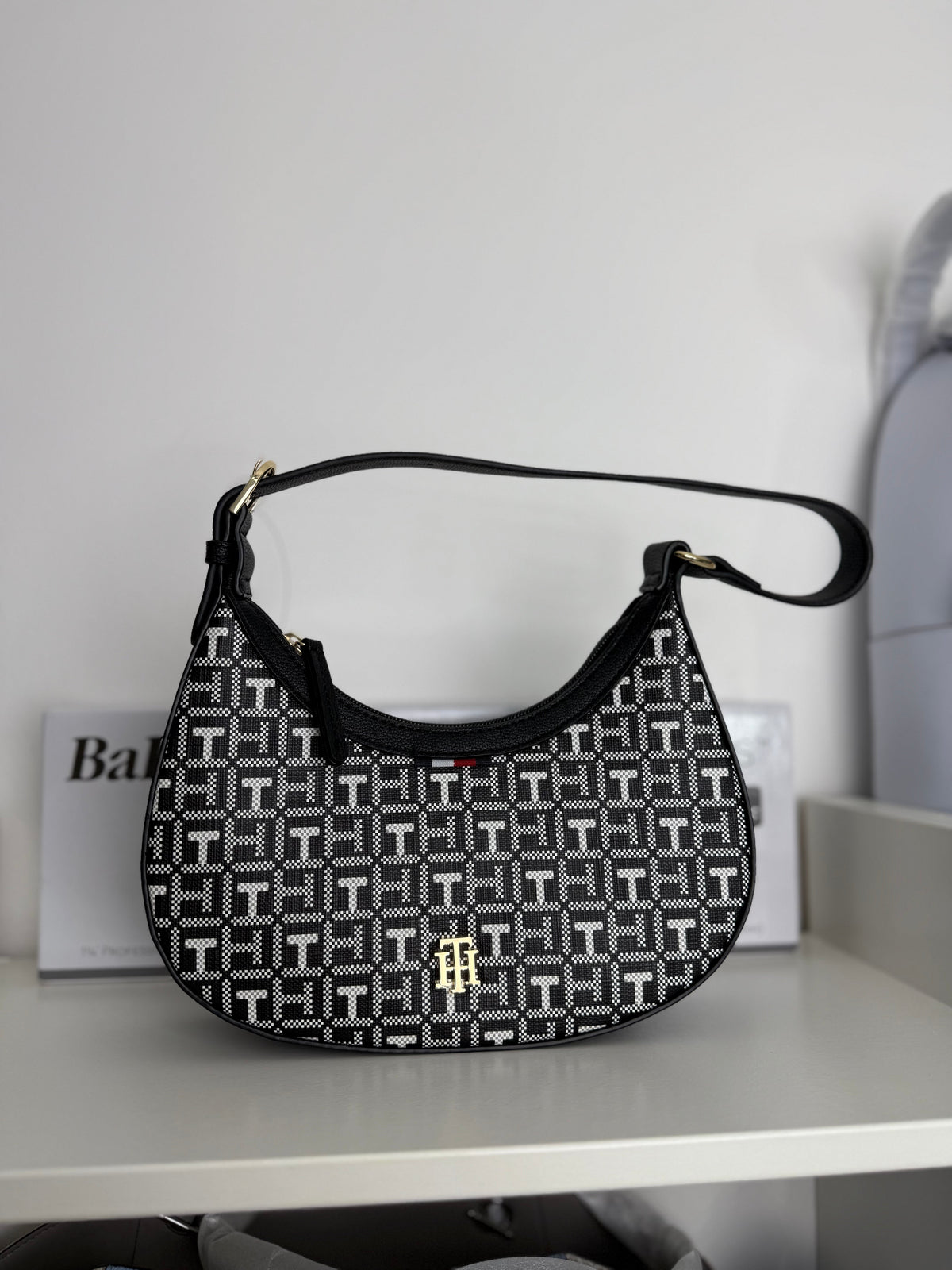 Cartera de Hombro Tommy Hilfiger Crema - imagen 1